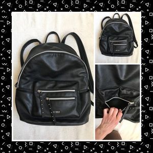 Black leather Nine West Backpack